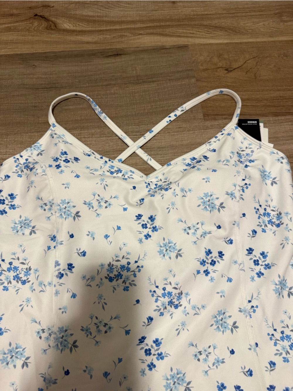 NWT Gilly Hicks White and Blue Floral Athletic Dress - Picture 3 of 7